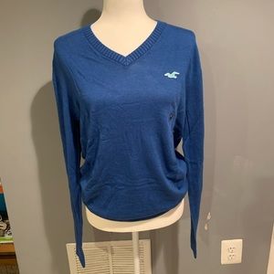 Bright Blue Hollister V-neck Sweater